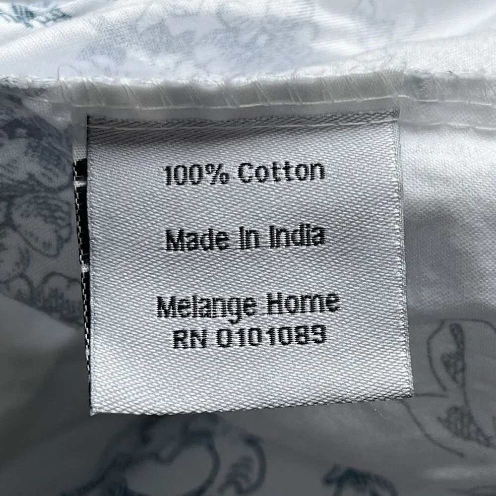 Melange Home 400 Thread Ct French Toile 3-pc King Duvet Set Cotton Shabby Chic